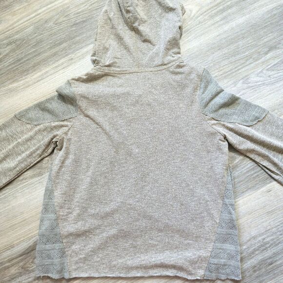 Miss Me Woman's Size M Knit Crochet Embroidered Hoodie Sweater Drawstring - Picture 8 of 9